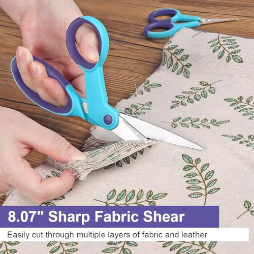 Image of HASTHIP 4 Pcs Sewing Scissors for Cloth Cutting Tailoring Scissors Bundle with Comfortable Handle Stainless Steel Sewing Scissors Set for Sewing, Tailoring, Quilting