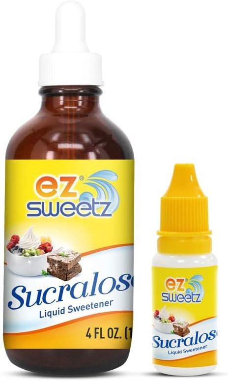 Concentrated Liquid Sucralose Sweetener, 4OZ/120mL (2900 Servings) | One Free Travel Size Bottle 0.5OZ/10mL (360 Servings)