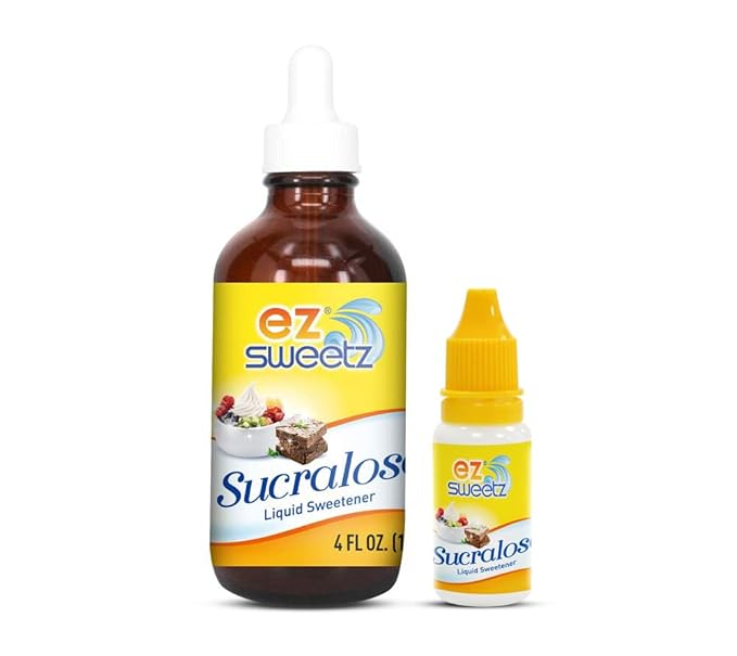 Concentrated Liquid Sucralose Sweetener, 4OZ/120mL Glass Bottle (2900 Servings) | One Travel Size Bottle 0.5OZ/15mL (360 Servings)