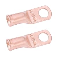 Vista 545 de SELTERM - 2 terminales de anillo resistentes para cable de batería, calibre 4 AWG, pernos de 3/8 pulgadas, terminales de calibre 4, ojales de cobre