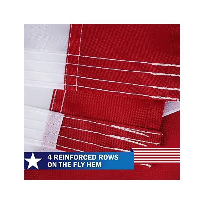 TOPFLAGS American Flag for Outside 3x5 Made in Usa Embroidered Stars US Flags Heavy Duty Outdoor