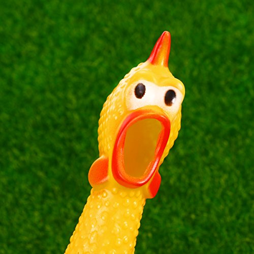 UEETEK Shrilling Huhn Spielzeug,Glabrious Drücken Schreiend Hähnchen Spielzeug Hund Spielzeug zum Spaß, 34 * 7,5 cm (L * B)