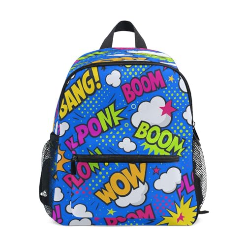 Cartoon Comics Bambini Camping Zaino Ragazzi Studente Libri Borsa per la Scuola Materna, Fumetti dei cartoni, Small