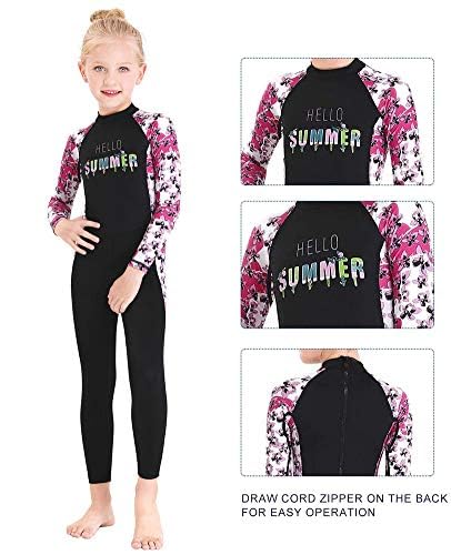 Full Body Kids Swimsuit One Piece Rash Guard Long Sleeve Wetsuit Skin for Girls Boys3