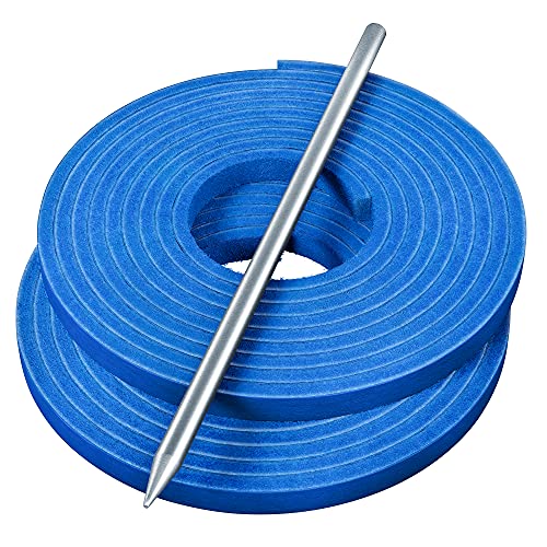 TOFL Softball and Baseball Glove Lace Kit | Mitt Lace Glove Repair Lacing Kit | 2 Leather Laces with Lacing Needle for Catchers Glove| Blue