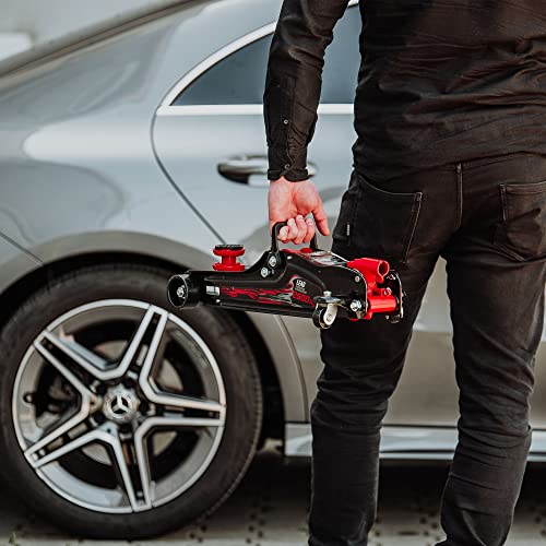 Lehmann Loden hydraulische garagekrik, 2500 kg draagvermogen, rubberen pad, bandenwissel, olieverversing, voor huis en werkplaats, 2 ton draagkracht - Afbeelding 4