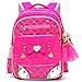 Rucksack für Mädchen, schöne Bookbag Serie Doll entzückende Prinzessin Schule Rucksack für Grundschule Taschen Schulrucksack für Mädchen (Rosarot, L)