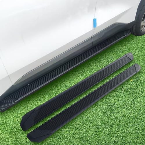 2PCS Aluminium Fit for VW Amarok 2023 2024 2025 Fixed Door Running Boards Side Steps Pedal Bar Foot Step Protector (Black)