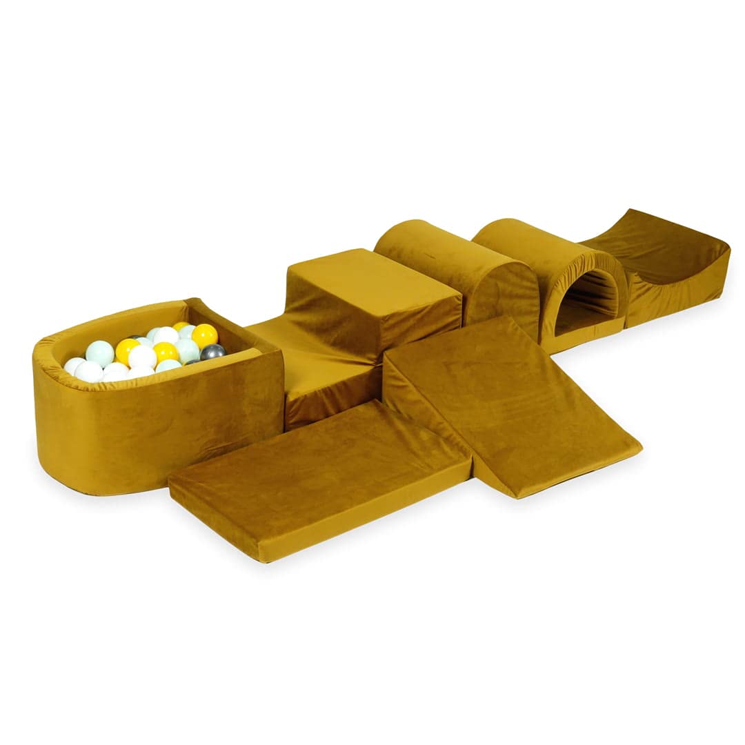 Mimii Bällebad - Spielset - 365 X 45 cm / 100 Bälle ∅ 7 cm Bälle - Spielplatz und Kugelbad mit bunten Plastikbällen für Babys und Kinder - Rund