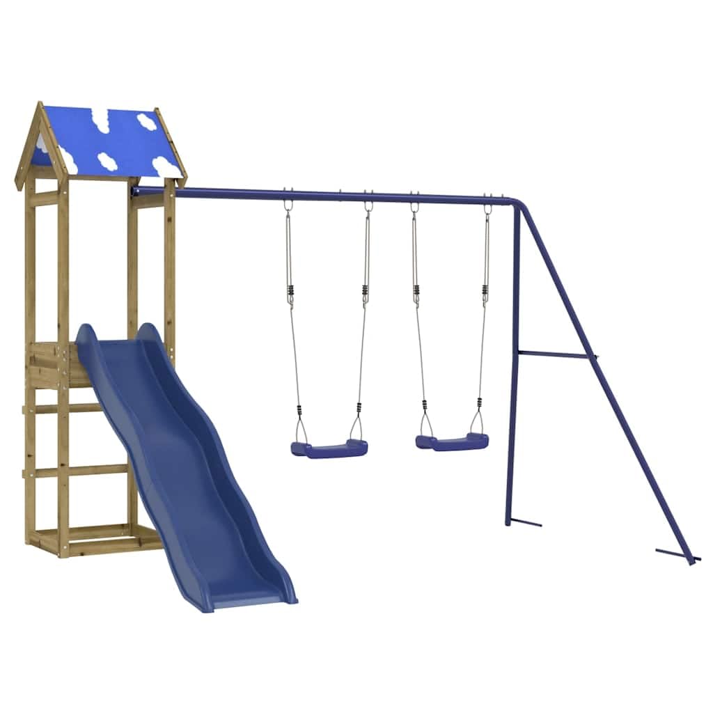 Generico Set da Gioco da Esterno in Legno di Pino Impregnato,Marrone,32.44kg,3279018