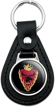 GRAPHICS & MORE Black Leather Game of Thrones Stannis Baratheon Sigil Keychain