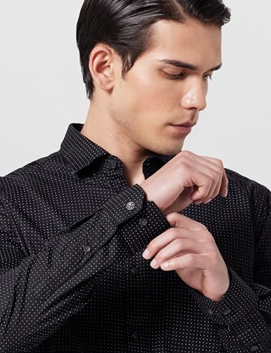 Image of Park Avenue Men's Pure Cotton Print Pattern Slim Fit Cut Away Collar Full Sleeve Casual Shirt
