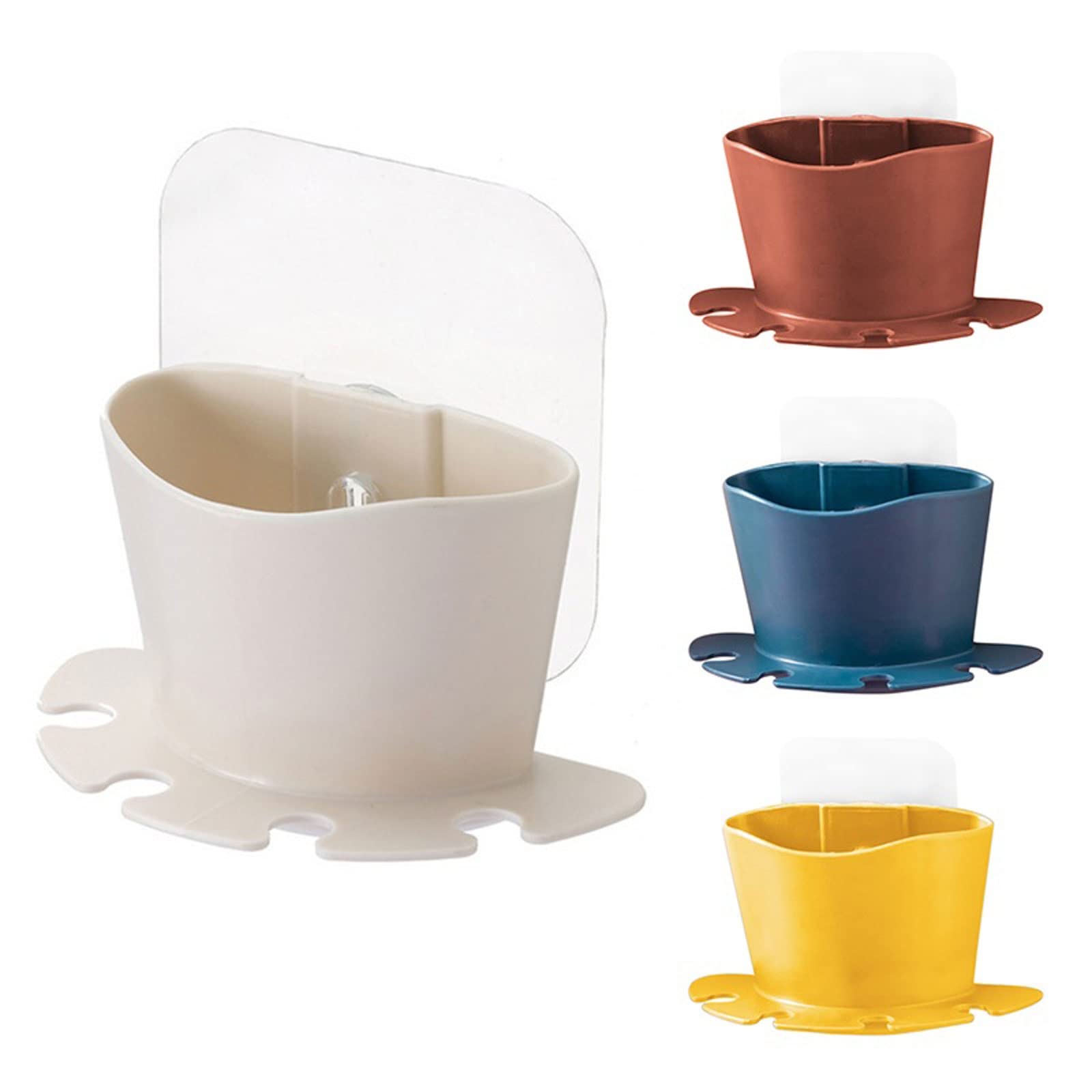 Soporte for cepillo de dientes multifunción, soporte for cepillo de dientes montado en la pared, estante de almacenamiento de pasta de dientes, afeitadora, dispensador de cepillo de dientes,