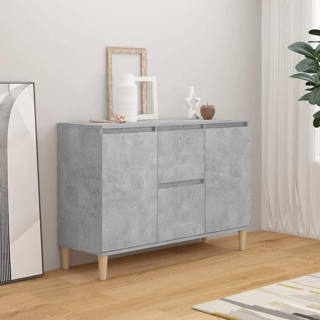vidaXL Credenza Grigio Cemento 101x35x70 cm in Legno Multistrato