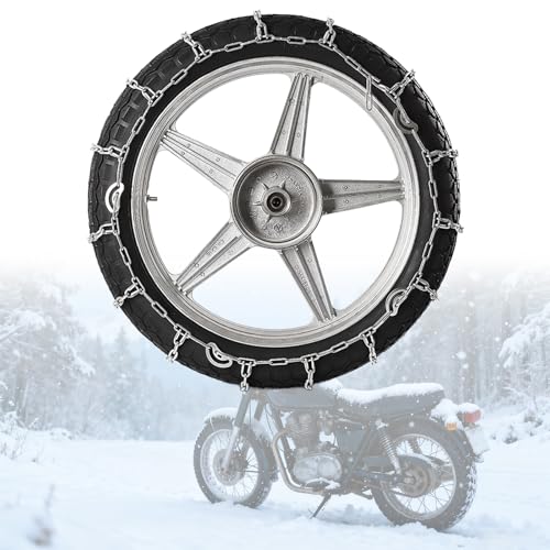 125cc オートバイ 後輪用 タイヤチェーン 設計 ハイグリップ 雪氷路 砂地 走行 可能 干渉なし バンド付属 冬用 夏用 兼用 チェーン 簡単取り付け 高密度1本 2.50-18