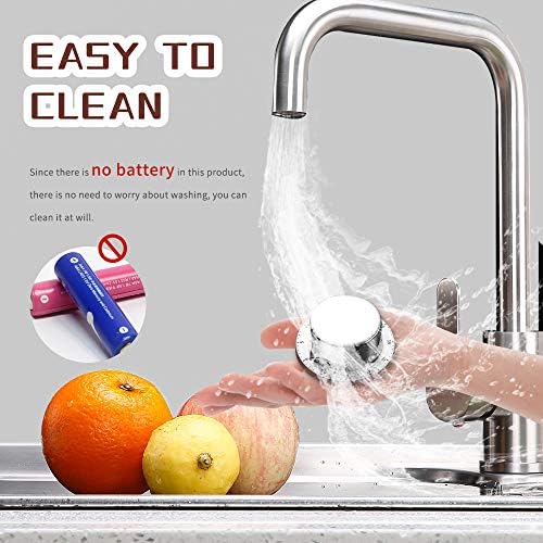 Stainless Steel Timer, ZoneYan Countdown Timer, Kitchen Timer Mechanical Magnetic, Cooking Timer Mechanical, Mechanical Stainless Steel Reminder, for Teaching Cooking Homework Meeting Games Fitness
