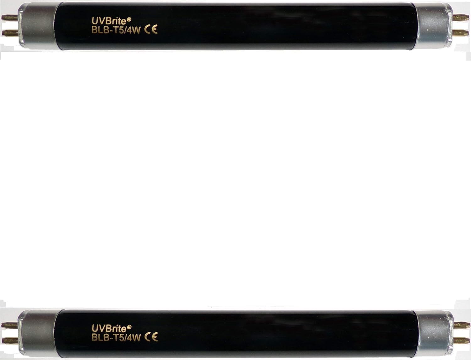 UVBrite 2-Pack BLB-T5/4W F4 (150mm) F4T5 4 Watt Blacklight Bulb for UV Bank Note Money Checker