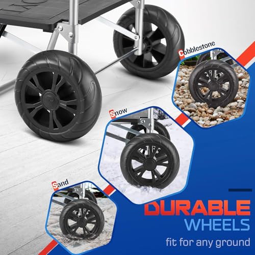 Wilbest Einkaufstrolley klappbar - 50kg Traglast & 75L Volumen | Abnehmbare, großvolumige,...