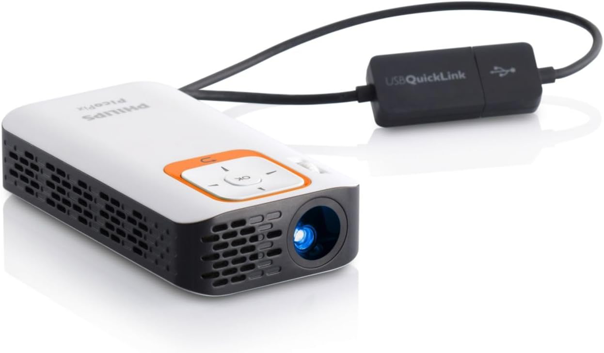 Philips PPX2340/F7 PicoPix Pocket Projector (White/Black)