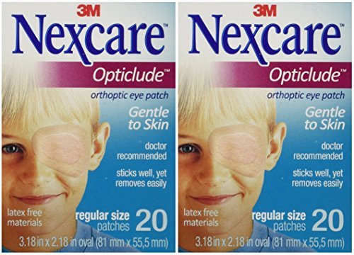 Nexcare Opticlude Orthoptic Eye Patches, Regular Size, 20-Count (Pack of 2) by Nexcare