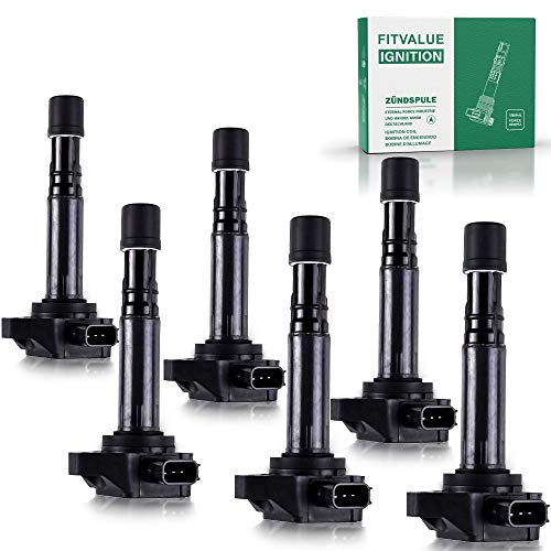 High Power Ignition Coil Pack of 6. Easy and Secure Fitting Parts, Compatible With Honda Odyssey, Pilot, Accord, Ridgeline, and Acura MDX, RL, TL, CL, and Saturn Vue. With 3.0l, 3.2l, and V6 Engines.