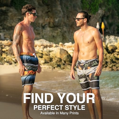 Image of Kanu Surf Men's Big Viper Extended Size Stripe Swim Trunk