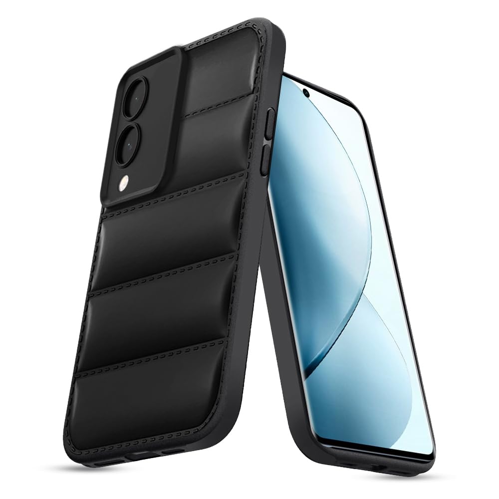 KARWAN® Puffer Edition Silicone Case Cover for Vivo Y28 5G | Scratch Resistance Mobile Cover, Camera Protection Case Compatible with Black (B0CYQ8VXDB) Amazon Price History, Amazon Price Tracker