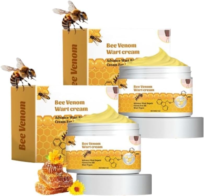 2PC Vsoxa Bee Venom W-art and Tag Remover,Bee Venom War-t & Moles Removal Cream,w-art remover for All Skin Types,Probiotic