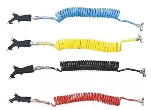 1 Pistola De Ar Botão Mangueira Cabine Caminhão Cores (Amarelo)