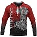 Felpa con cappuccio da uomo con motivo rune vichinga, stampa 3D, con martello di Thor, tatuaggio a maniche lunghe, con cappuccio, Harajuku autunno moda casual Streetwear, M