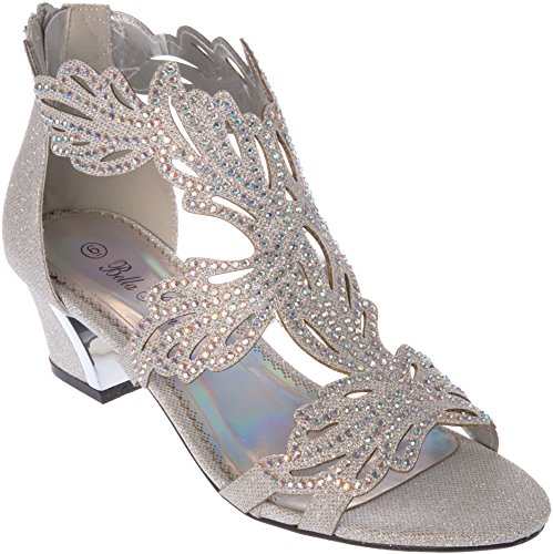 Womens Evening Sandal Rhinestone Dress-Shoes lime03