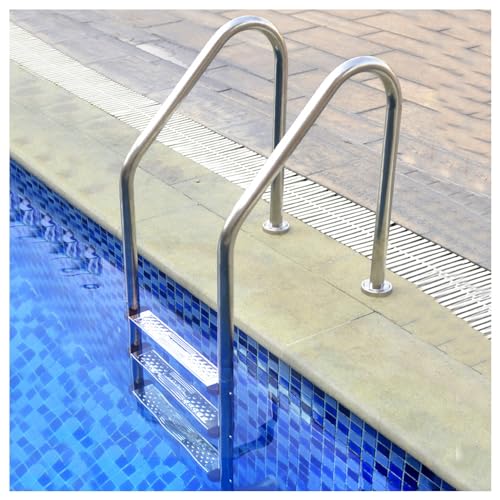Escalera para piscina acero inoxidable 3 peldaños miniatura 1