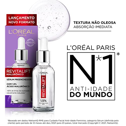 Sérum Preenchedor Facial Anti-idade L'Oréal Paris Revitalift Hialurônico, 15ml