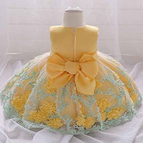 Dressy Daisy Baby Girls Wedding Flower Girl Pageant Dress Party Tulle Skirt for Special Occasion, Blue Pink Purple Yellow2