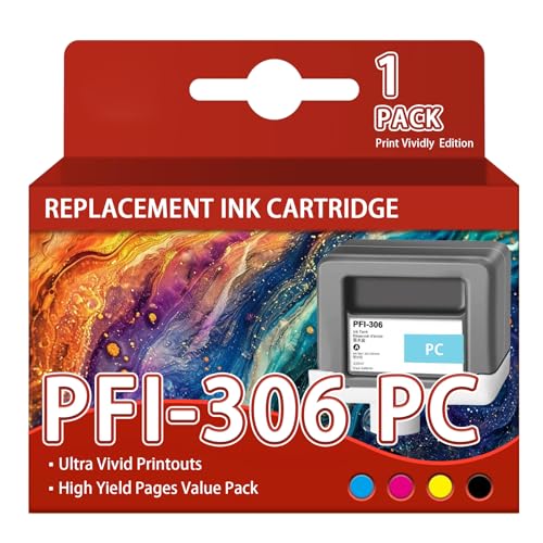 PFI-306PC High Yield Photo Cyan Ink Cartridges Compatible for Canon IPF 8400 9400 8410 9410 8410S 9410S 1 Set