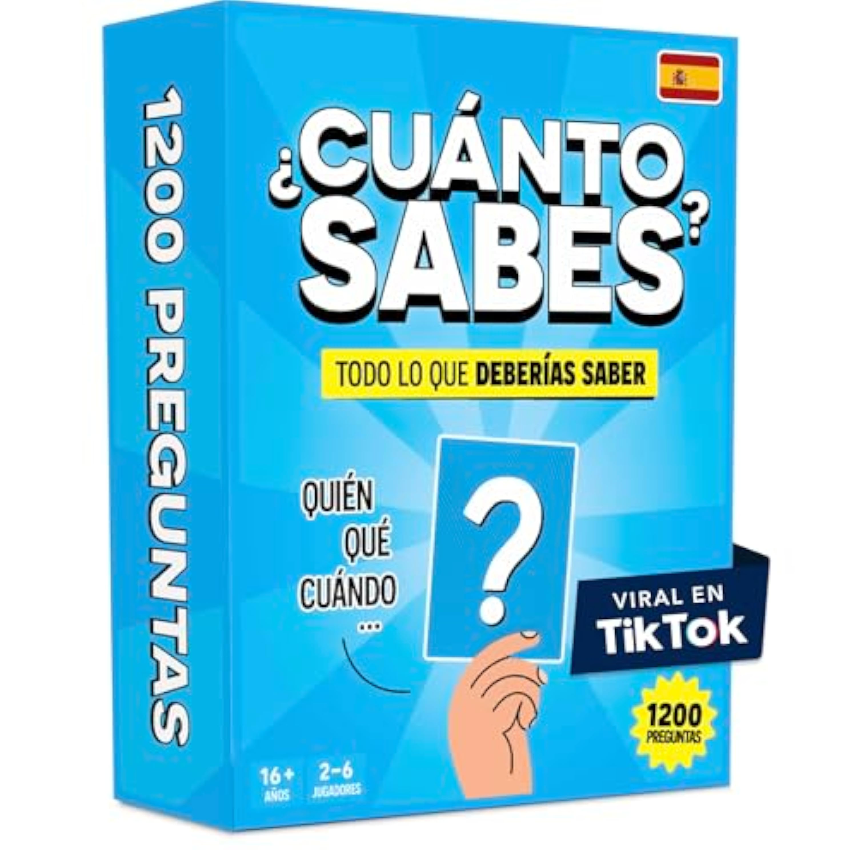¿Cuánto sabes? - Juegos de mesa adulto con 1200 Preguntas - Divertido Juego Mesa - Juegos de cartas de Trivial para Familia con Adolescentes y Adultos - Regalo Chico - Juego de Fiesta - En Español