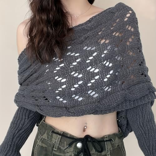 Scarf with Sleeves for Women, Knitted Cable Wrap, Multifunctional Crochet Shrug Sweater Wrap with Sleeves3