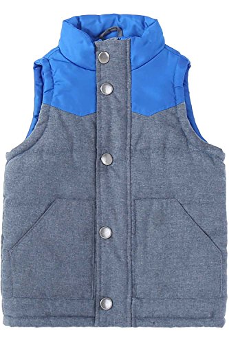 Bienzoe Boys Puffer Sleeveless Vest: Toddler Warm Lightweight Packable Quilted Coat