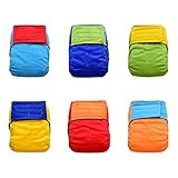 6-pack Bundle Charcoal Bamboo All-in-one AIO Cloth Diapers (Boy Solid)