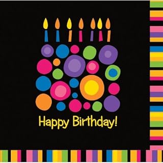 Creative Converting Birthday Cake Dots Luncheon Napkins (16ct)
