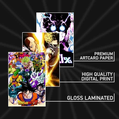 Image of SAW Anime Posters Wall Poster - Pack Of 54 | 4 x 6 Inches | Aesthetic Artwork | Wall Decor Posters For Living Room Bedroom Home And Office | Uplifting Quotes, Study & Productivity Decor