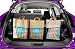 Zone Tech Three Pocket Mesh Storage Net - Black Mesh Three Pocket Trunk Cargo Organizer with 3 Mounting Options