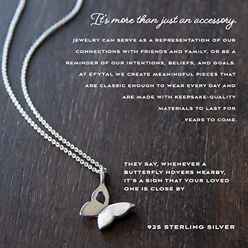 EFYTAL Condolence Gifts, 925 Sterling Silver Butterfly Necklace for Bereavement, Memorial Gifts, Loss of Father Gift, Loss of Husband Sympathy Gift2