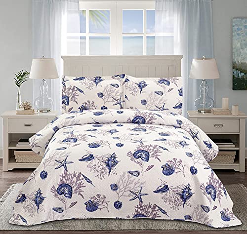 3-teiliges Steppdecken-Set für Queen-Size-Betten Cover