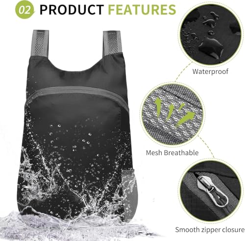 Mochila grande plegable resistente para actividades diarias miniatura 4