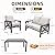 NATURAL EXPRESSIONS Patio Furniture Sets, 4 Pieces Outdoor Furniture Modern Metal Patio Sectional Sofa Conversation Set,2 Motion Rocking Chairs,6.5" Olefin Cushions for Yard,Porch,Poolside