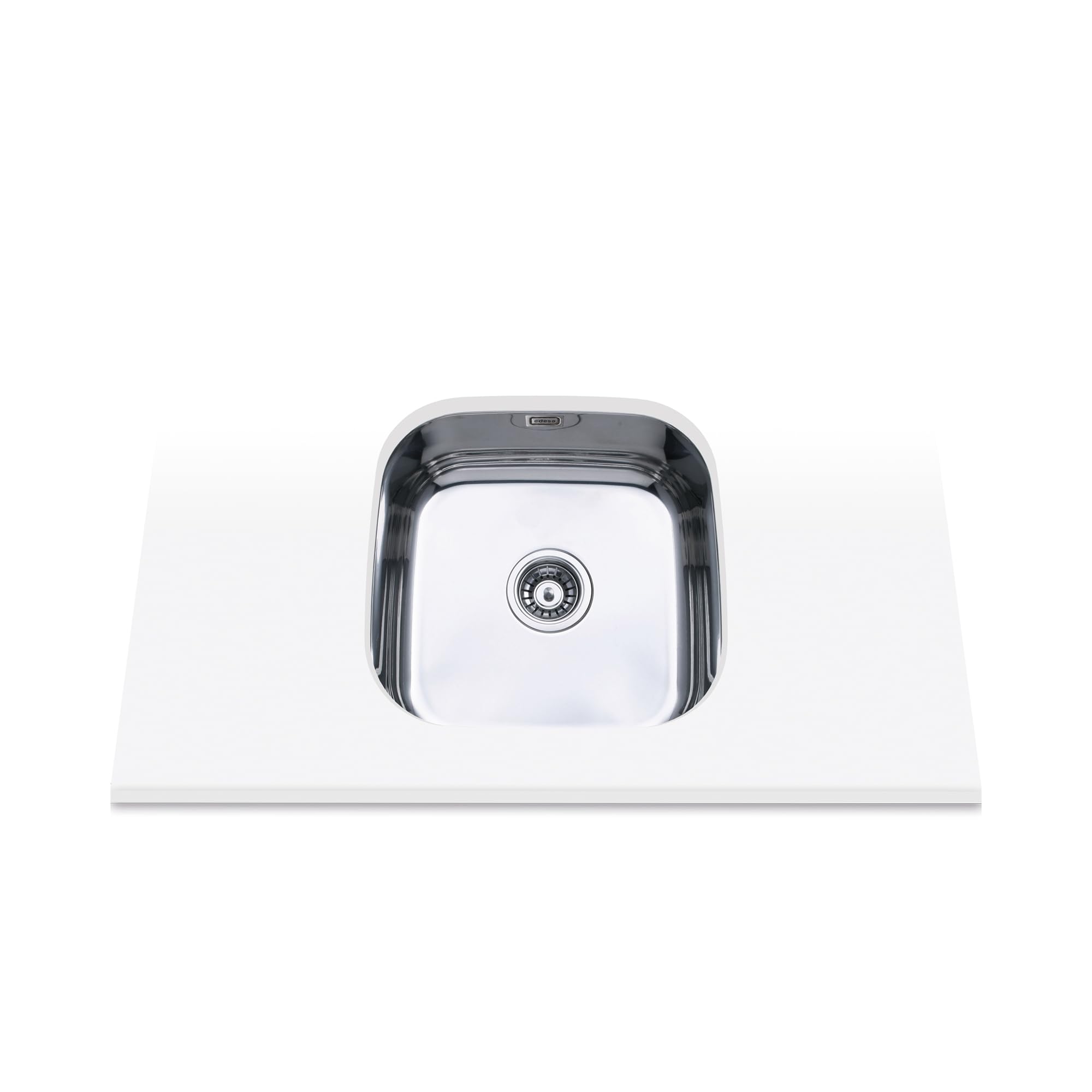 EDESA Fregadero FUJI BE 40X40 1C PLUS/A Bajo Encimera Acero Inoxidable 1 Cubeta Cuadrada Base Fonoabsorbente Instalación Mueble 45 CM Acabado Inox