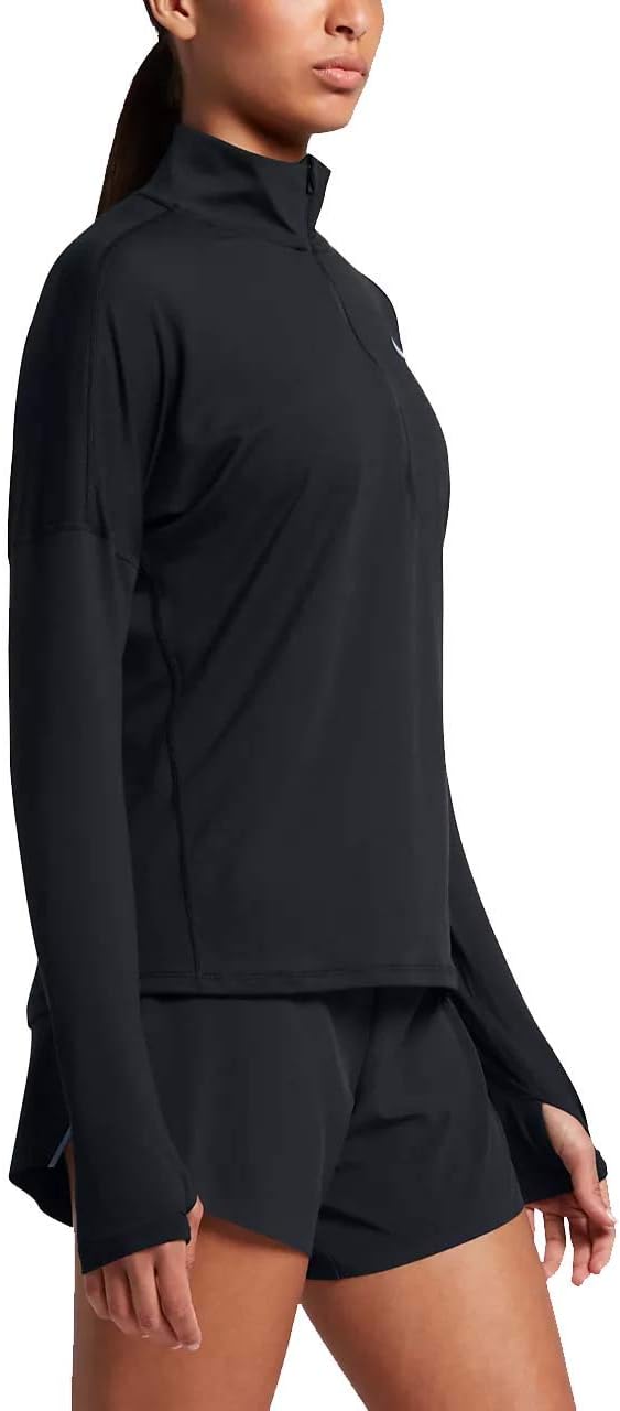 Nike Women's Dri-Fit Element Long Sleeve Running Top (Small, Black)