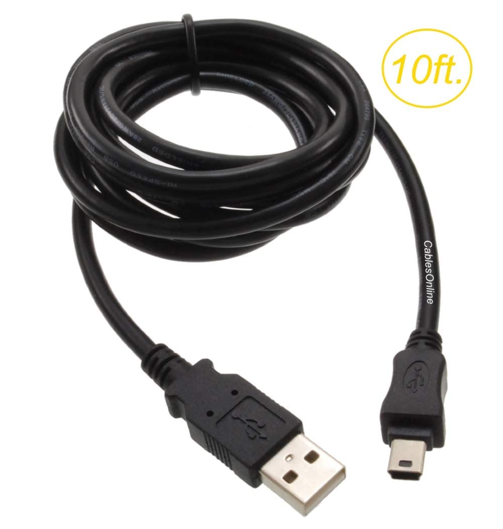 Amazon.com: CablesOnline, 10ft USB 2.0 A-Type Male to Mini-B 5-Pin