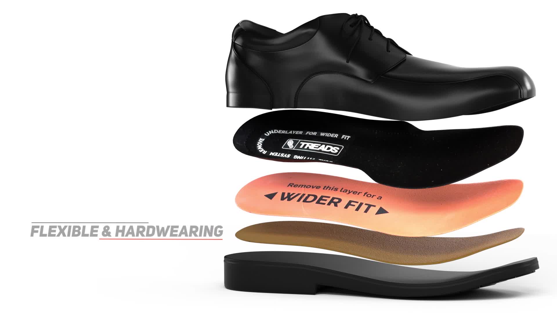 TREADS-Kids-School-Shoes-Childrens-Black-Leather-12-Month-Indestructible-Guarantee-Lace-up-Formal-Footwear-with-Adjustable-Width-Dual-Fit-Technology-Perfect-for-Active-Boys